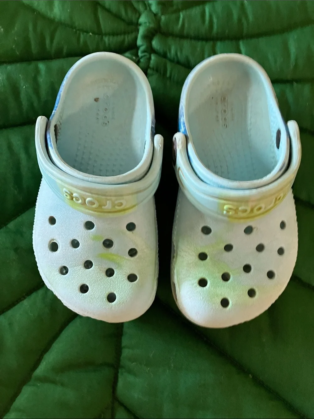Crocs light blue color, kids size C8